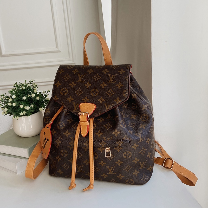 Louis Vuitton Moda Retro Señoras Cordón Mochila Multicolor Opciones eM5t