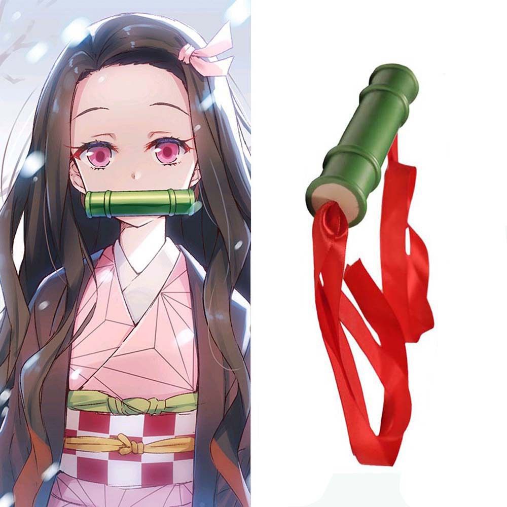 11CM Demon Slayer Kamado Nezuko Bambú Boca Palos Accesorios De Halloween  Sellado Palo Cosplay Juego De | Shopee Chile