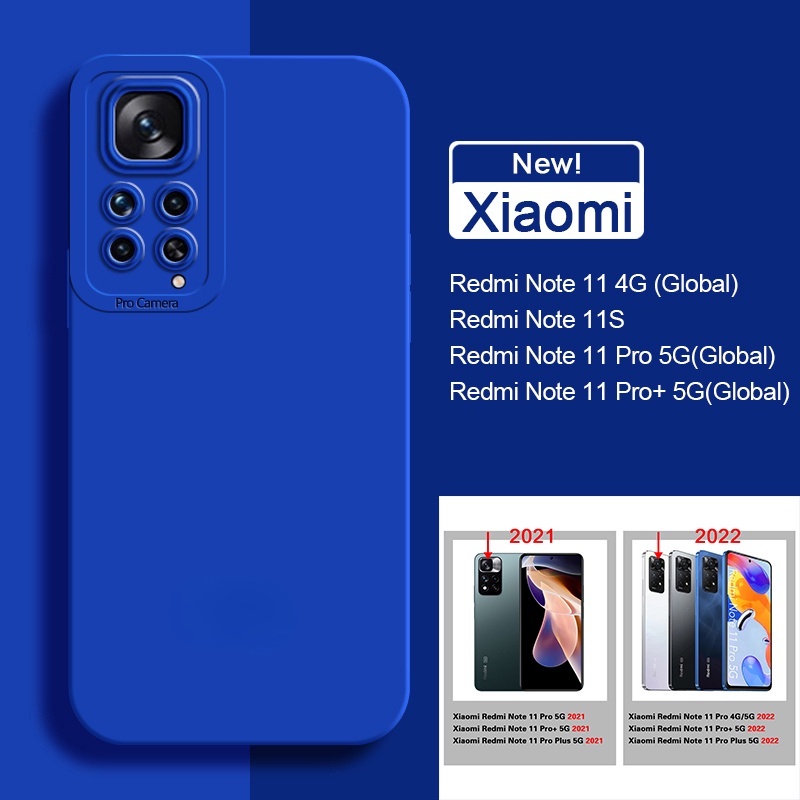 Funda De Protección Completa Suave Para Cámara Xiaomi Redmi Note 11 Pro  Plus 11S Global + 4G 5G Carcasa Original De Silicona Líquida