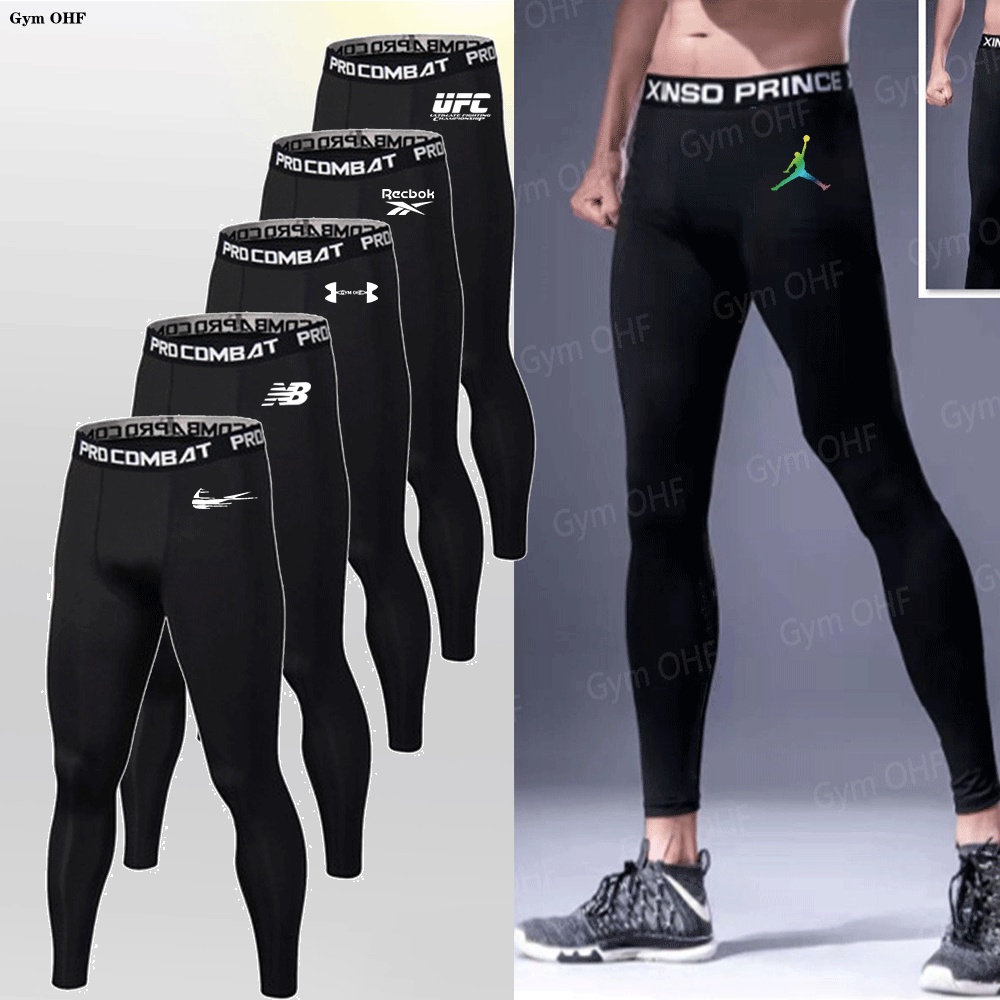 GANYANR Marca Mallas Hombres Compresión Skins Fitness Entrenamiento  Crossfit Gimnasio Legging Deportes Jogging pantalones Largos Yoga Atlético  Pantalones 