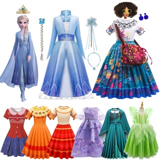Disfraz de princesa de Elsa para mujer, Vestido largo de Reina