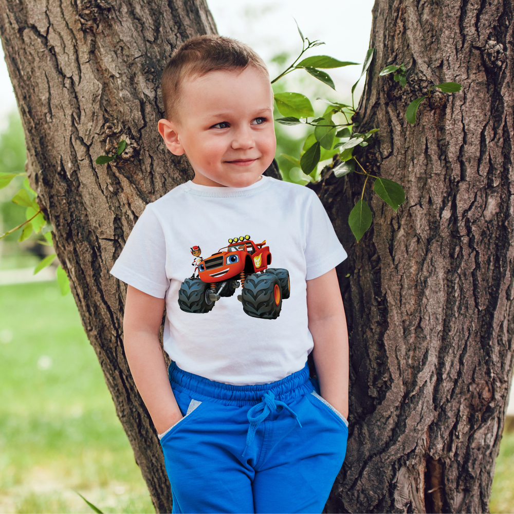 Blaze And The Monster Machines Niños Polera Coches De Dibujos Animados  Manga Corta Tops Bebé Ropa Suave | Shopee Chile