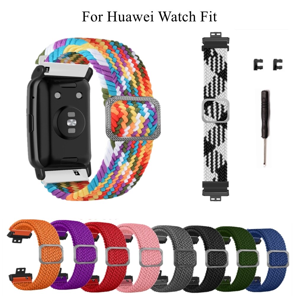 Correa De Reloj De Nylon Para Huawei Watch Fit Band Suave Transpirable  Deporte De Reemplazo Pulsera Loop Wristband