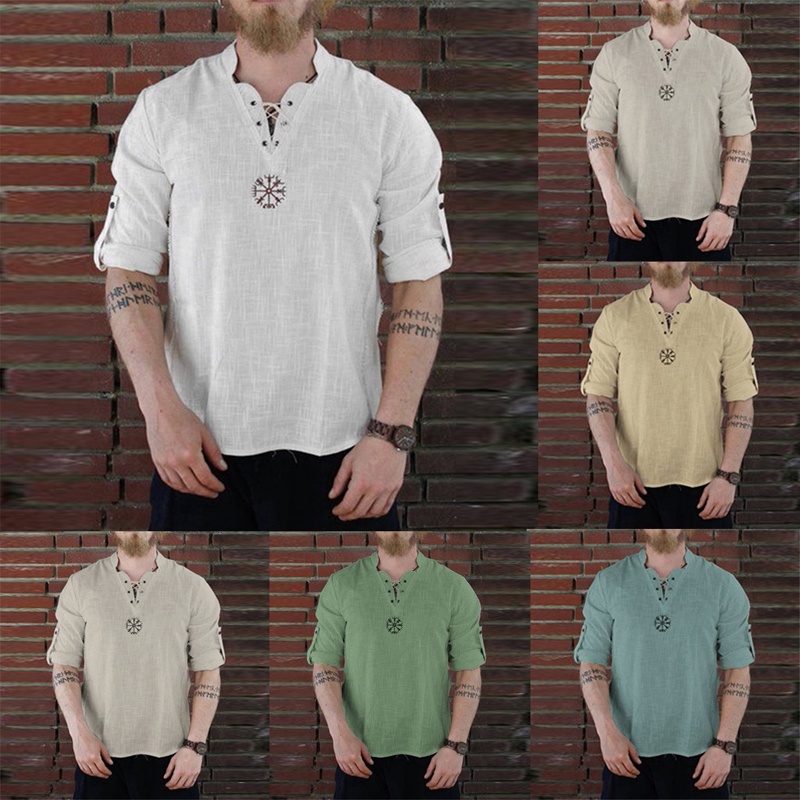 Camisa medieval vikingo hot sale