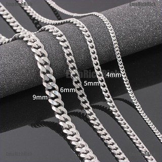 Cadenas de Titanium Plata S925 Acero Inoxidable Para Hombre Cadena Cubana  Collar
