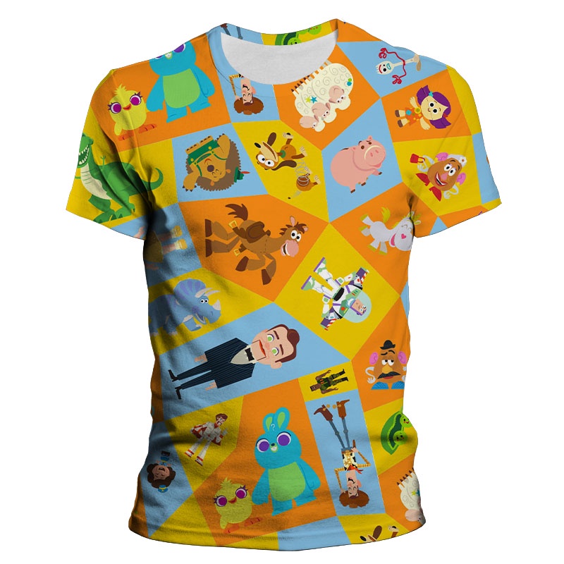 Camiseta De Hombre Toy Story Unisex Verano Manga Corta Pelicula Impresa 3D Ropa De Adulto De Dibujos Animados Top Shopee Chile