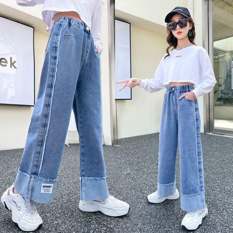 Ni os Pantalones De Mezclilla jeans Ni as Moda Suelto