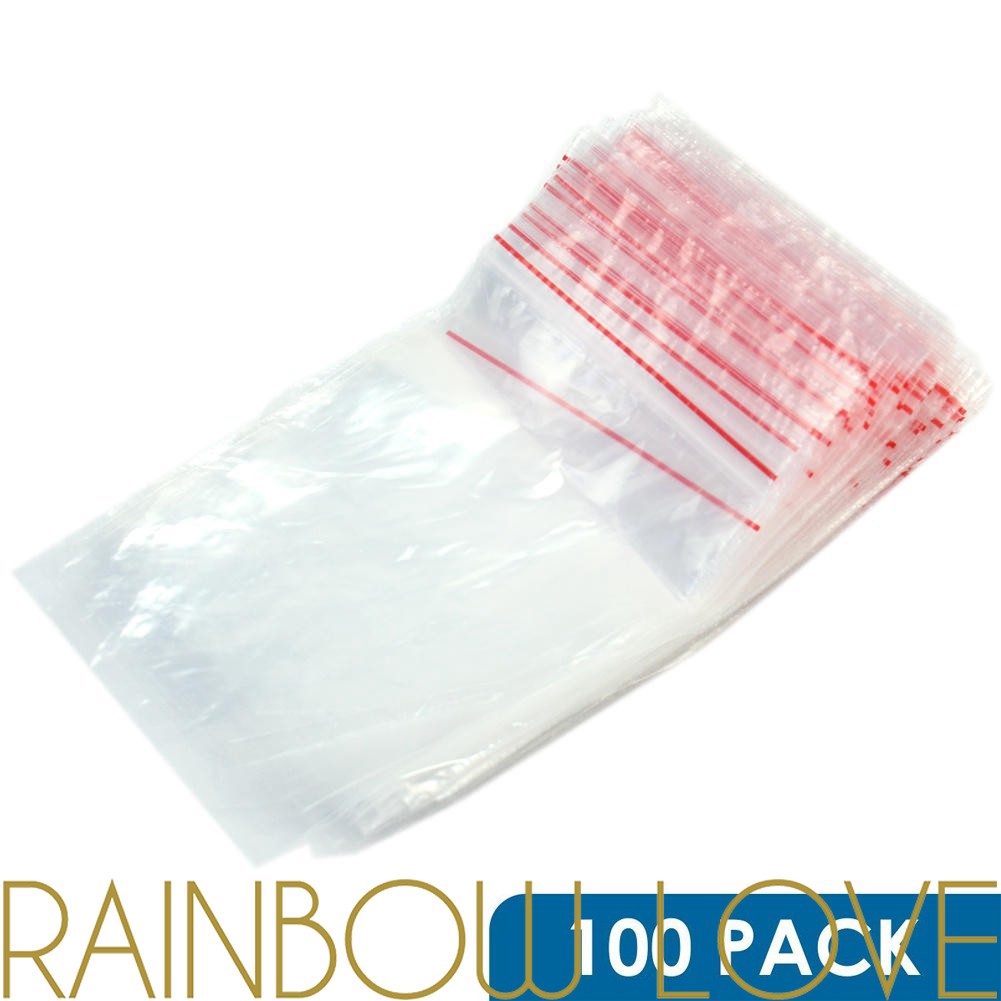 100 bolsas de plástico pequeñas con cierre de cremallera, bolsa