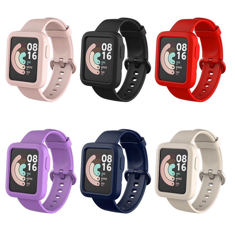 xiaomi mi watch lite suave colorido reloj protector de pantalla cubierta  protectora de la piel shell para xiaomi mi watch lite correa accesorios