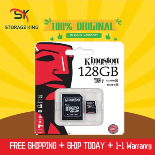 Kingston tarjeta de memoria SD tarjeta Micro SD TF clase 10 80MB/s MicroSD  32GB/64GB/128GB garantía de por vida Original