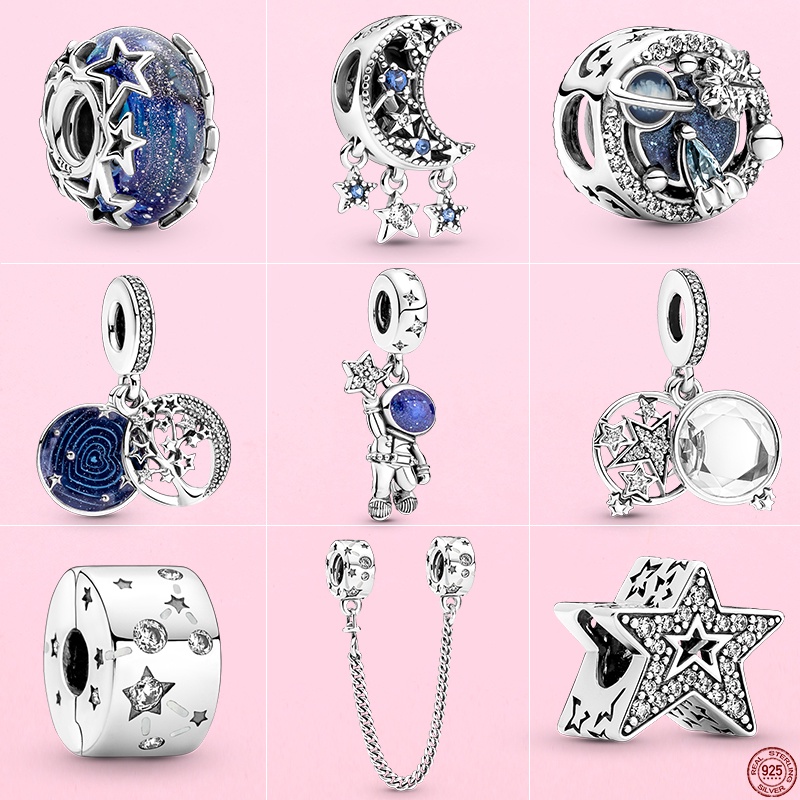 charms plata de ley 925 charm fit original pandora Pulseras Astronauta  galaxy series diy Joyería Para Mujer | Shopee Chile