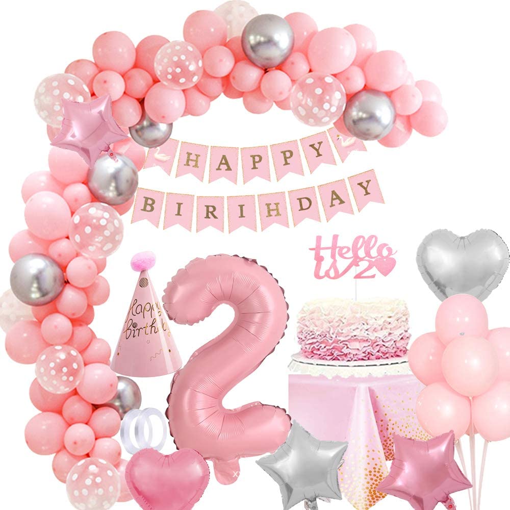 Decoración de globos de fiesta de feliz cumpleaños de 2 años : r