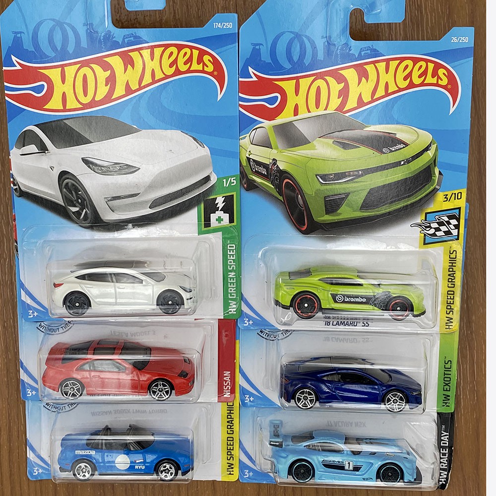 Hot Wheels-coche deportivo pequeño para niños, juguete de Metal, 2021M,  Honda, Tesla, Lamborghini - AliExpress