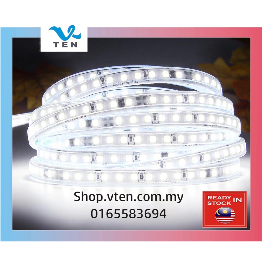 Tira de luces LED Flexible, rollo de 10m, 20m, 50m, 220V, 2835