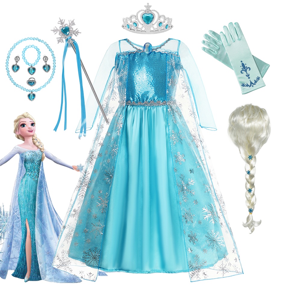 Vestido de best sale frozen elsa