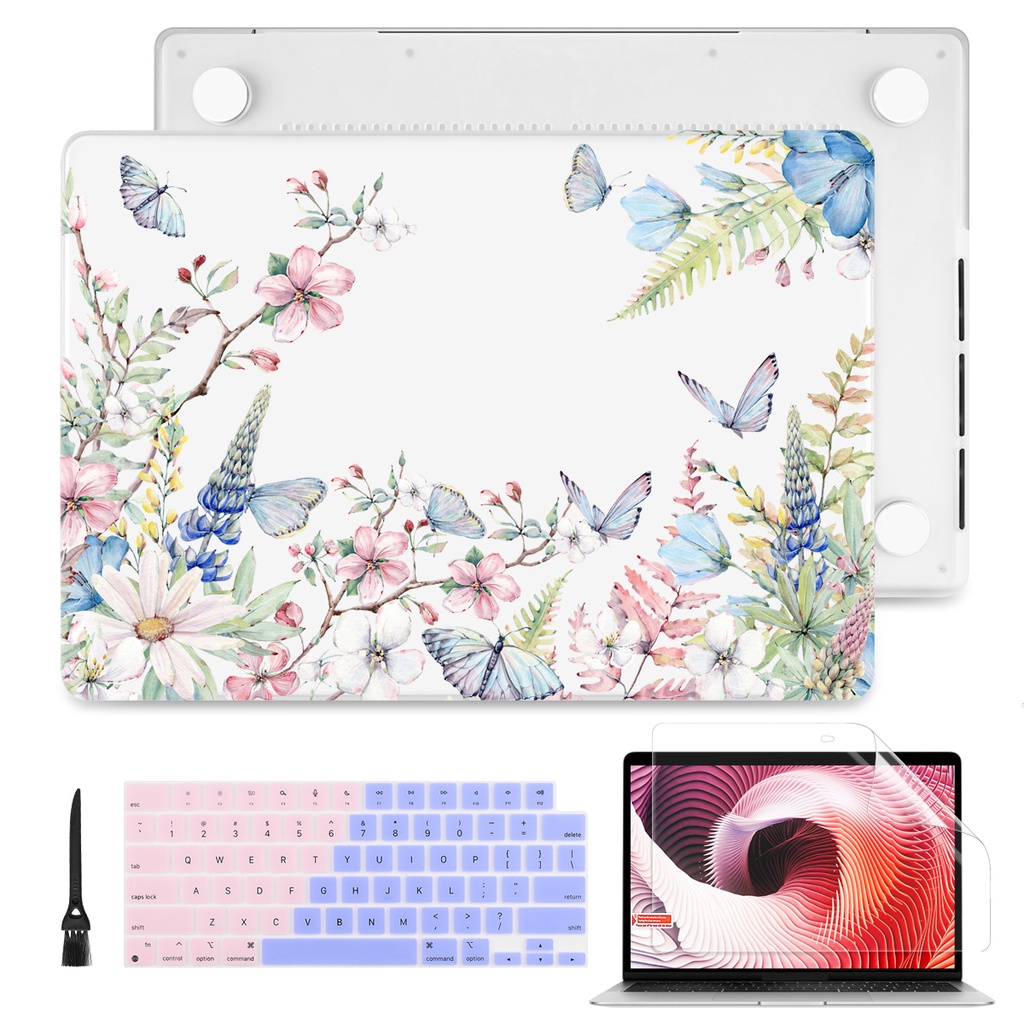 Custodia Protettiva MacBook Air 13,6" 2022-2025 M2/M3/M4 - Design Elegante Con Tastiera E Adattatori Inclusi