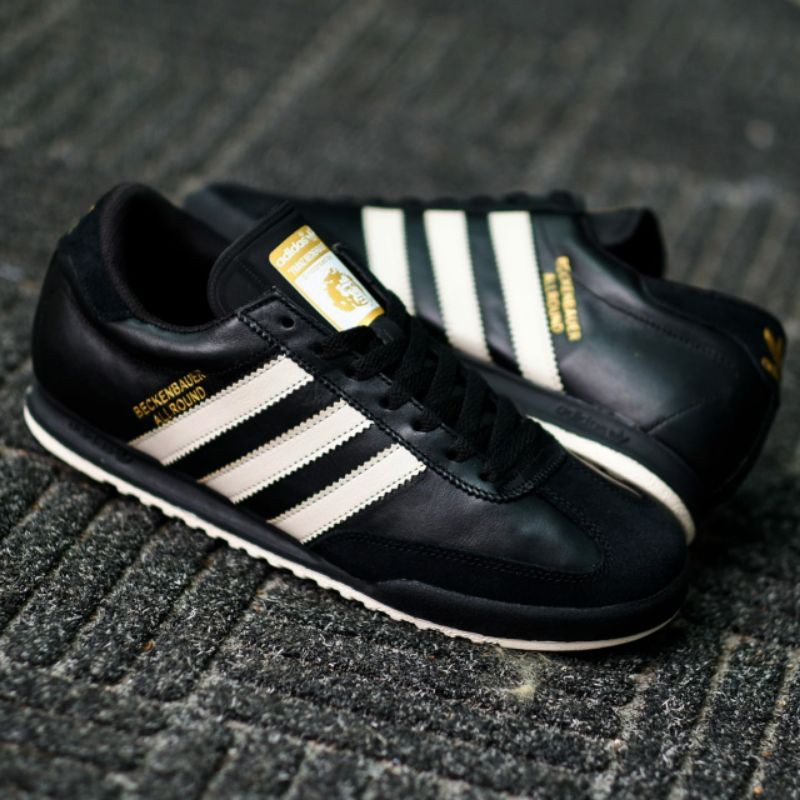 BECKENBAUER negro oro zapatos