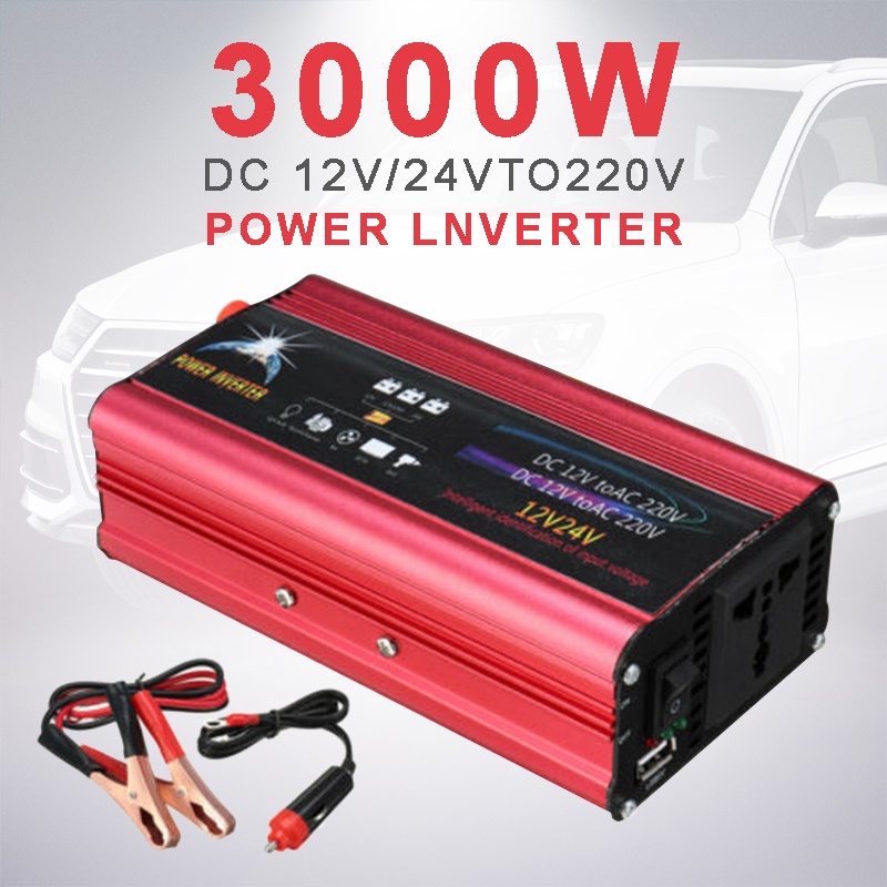 Inversor de voltaje 12V DC 220V AC 3000W