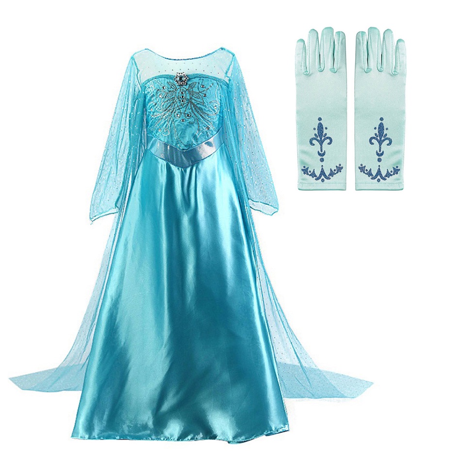 Princesa Elsa Vestido Para Niñas Carnaval Fiesta Cosplay Disfraces - Main Image