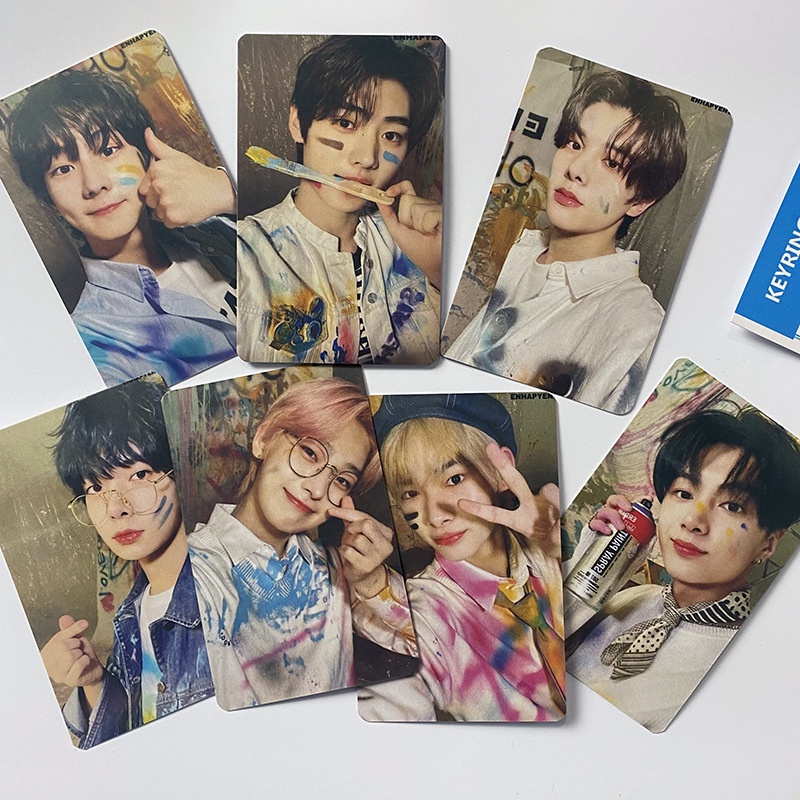 7 Unids/set ENHYPEN 2022 ENNIVERSARY photocards Pequeña Tarjeta