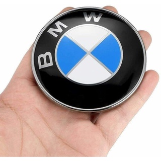 Emblema para capo compatible con BMW 82 mm azul cromado