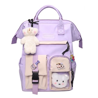 Mochila Escolar Mochilas De Lujo De La Escuela Secundaria Bolsas Preppy  Púrpura Para Adolescente Chica Lindo Viaje