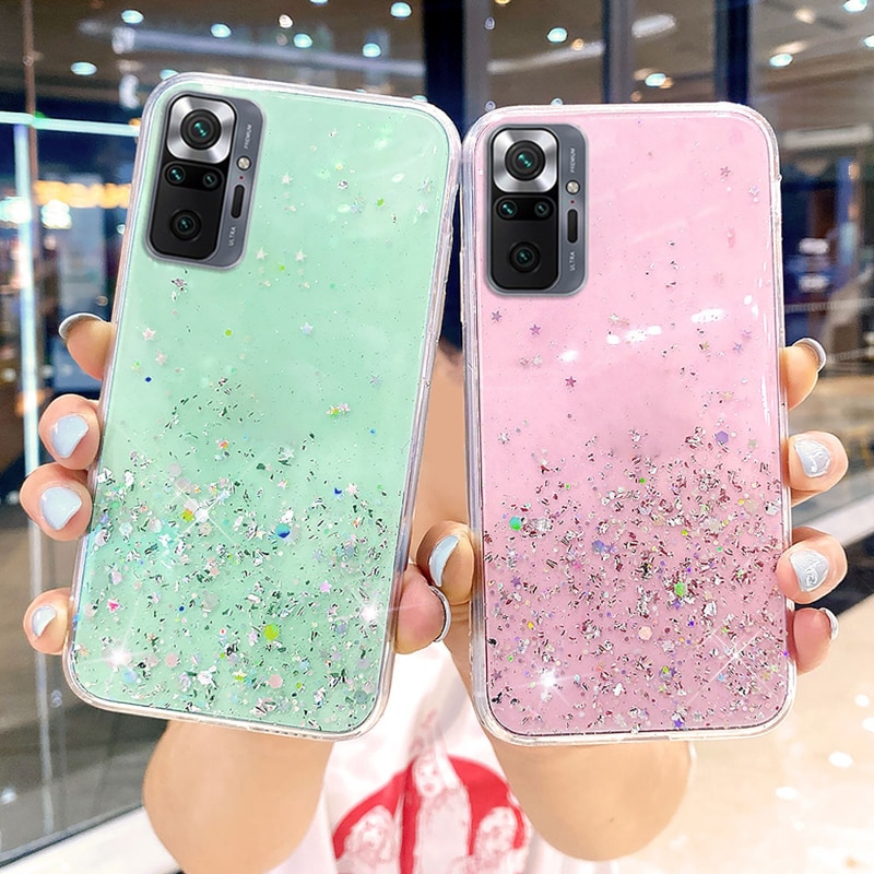 SEAHAI Cover per Xiaomi Redmi Note 10 4G/Redmi Note 10S/Poco M5s, Ultra Sottile Morbida Silicone Gel Custodia con Design di Protezione Fotocamera