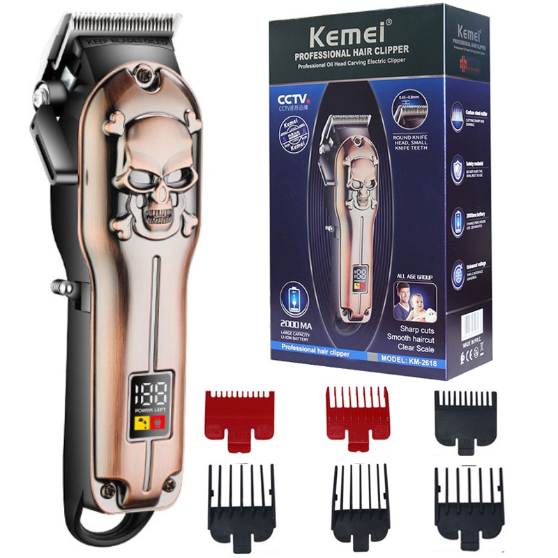 Máquina Trimmer KEMEI Cortador de pelo y barba KEMEI