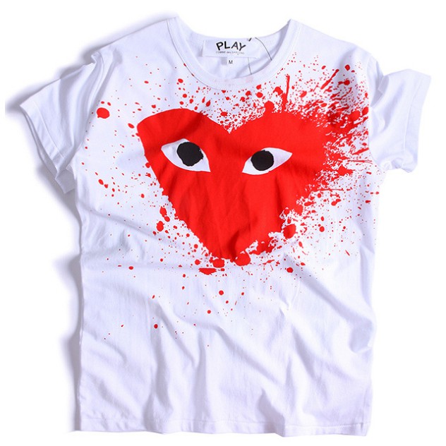 Nuevo Verano CDG Play Comme Des Garcon Hombres Mujeres Algodon Polera De Manga Corta Shopee Chile