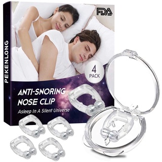 Clip nasal antirronquidos para dejar de roncar, bandeja magnética