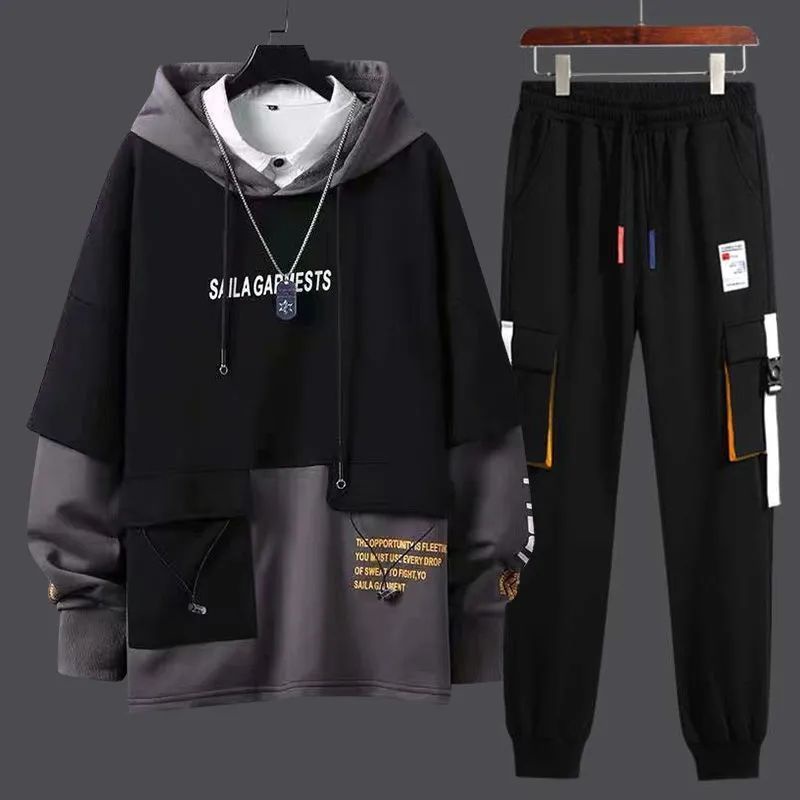 Conjunto De Ropa Deportiva Para Hombre Sudadera Y Pantalones Largos Moda  Hip Hop