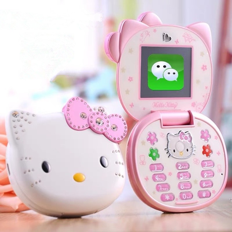 Lindo Teléfono Móvil Hello Kitty K688 Mini Chica De Dibujos Animados ...