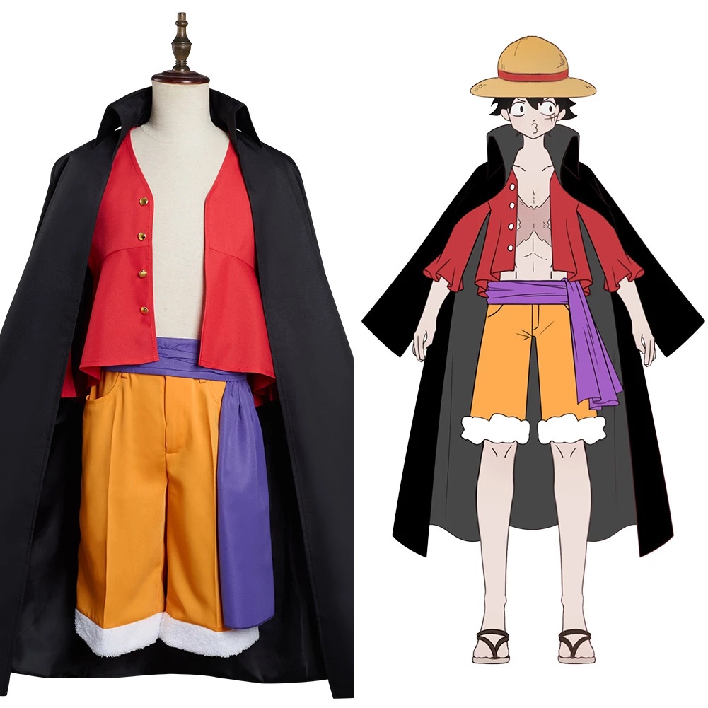 COSLV Anime One Piece Monkey D . Luffy Cosplay Disfraces Uniforme De  Halloween Carnaval Traje | Shopee Chile