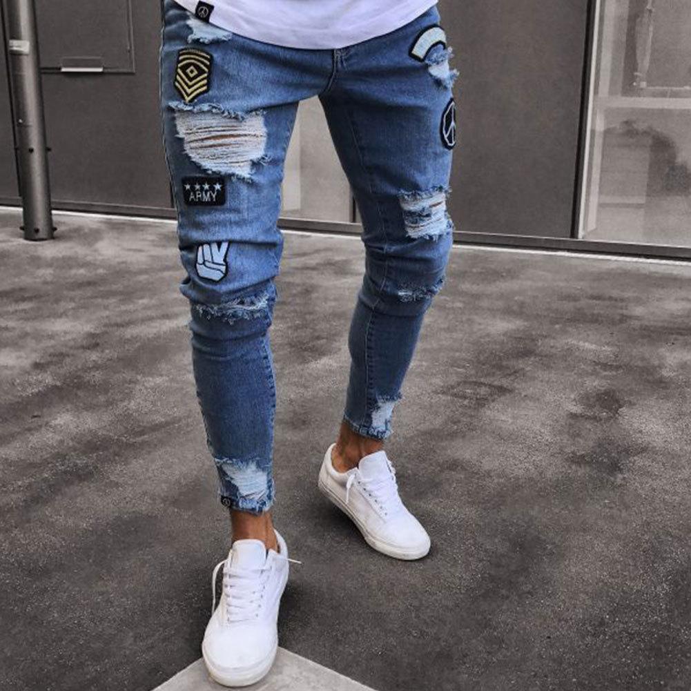 Jeans fashion rasgados hombre chile