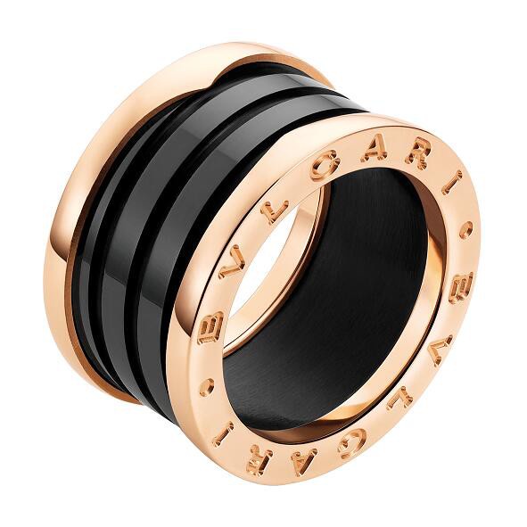 Bvlgari Anillo Bulgari B.zero1 De Oro Rosa De 4 Y 18 kt Con