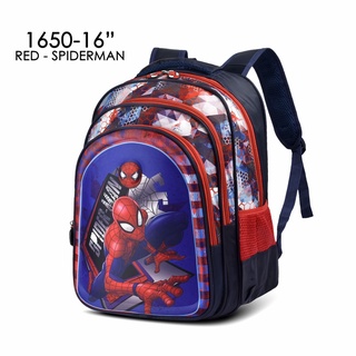 Mochila Spiderman Con Carro 16 PuLG Primaria Nene Original