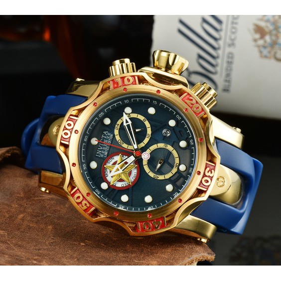 Marvel Invicta Iron Man reloj de goma de cuarzo de gran tama o es un vendedor caliente