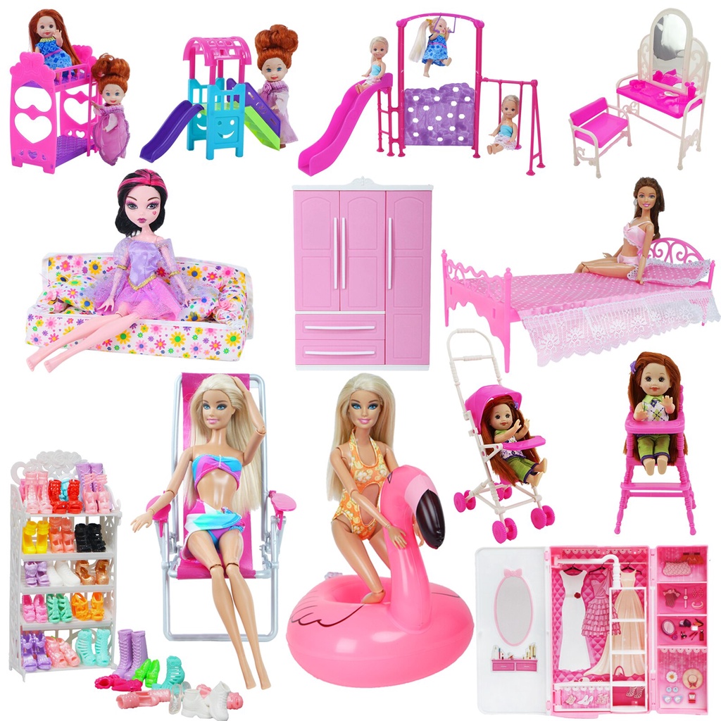 Accesorios para casa de muñecas online barbie