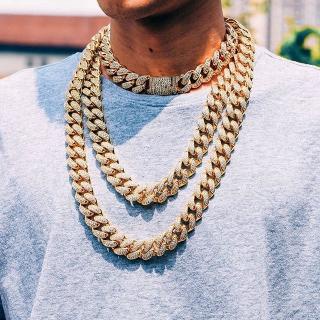 Collana Hip Hop Jumbo Jesus Con Zirconio Cubico – Placcata Oro 14K, 30 Pollici - Foto 2