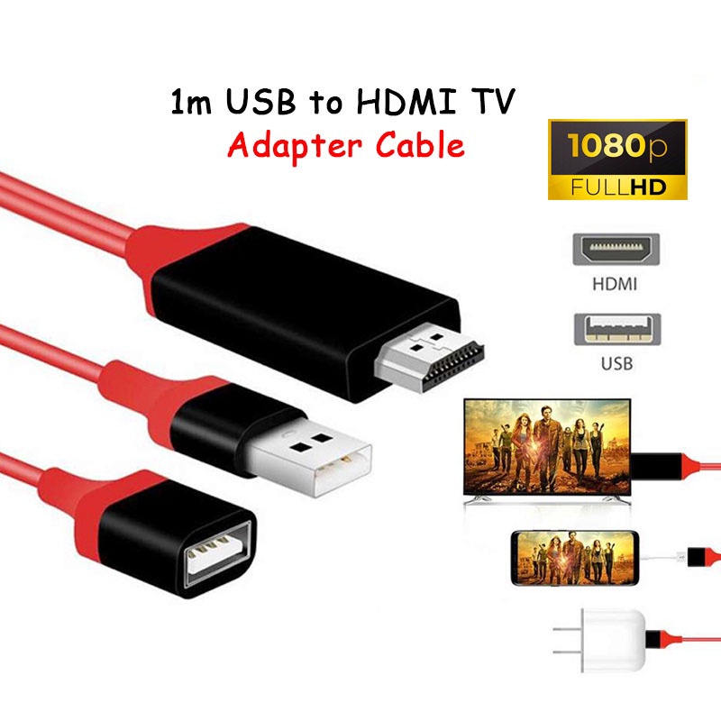 Cable USB universal 3 en 1 con entrada HDMI y adaptador para