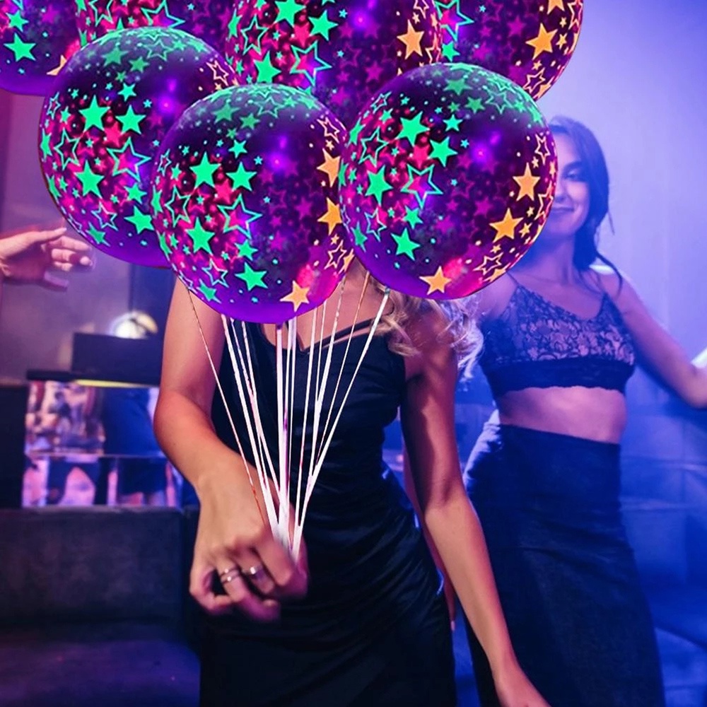 Lindos globos de neón feliz cumpleaños