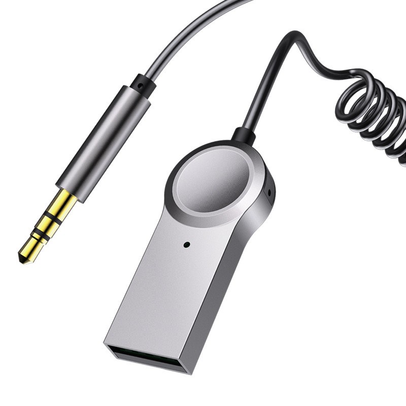 Baseus-Adaptador AUX Bluetooth, cable dongle para coche, conector