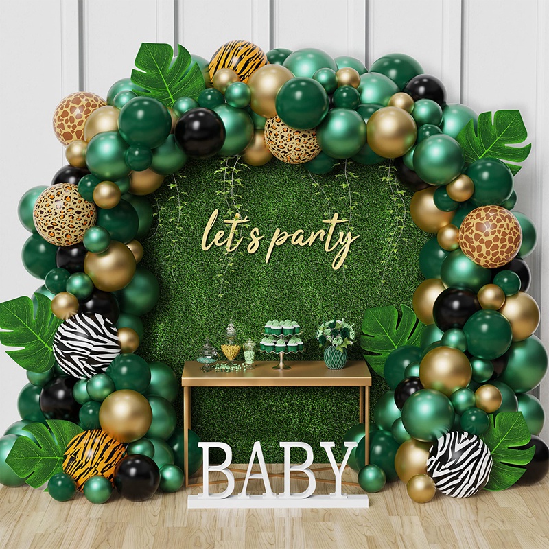 Conjunto de Globos de Oro Verde Verde guirnalda globos Bean Arch