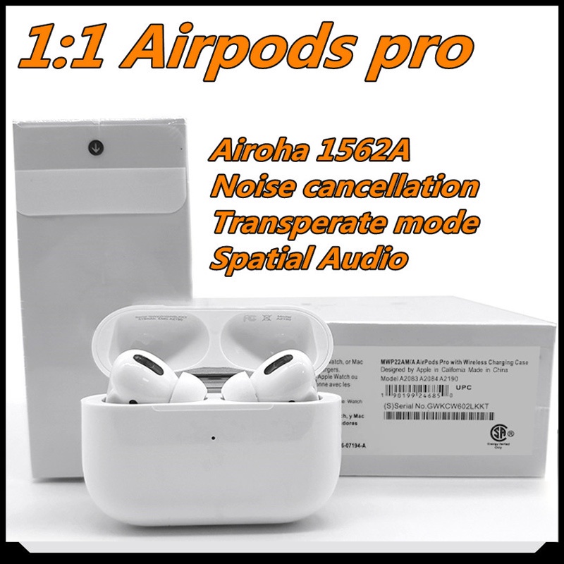 2021 Airoha 1562A ANC Newest Original AirPods Pro Wireless Bluetooth Earphones with Active Noise Cancellation Spatial Audio Earbuds TWS