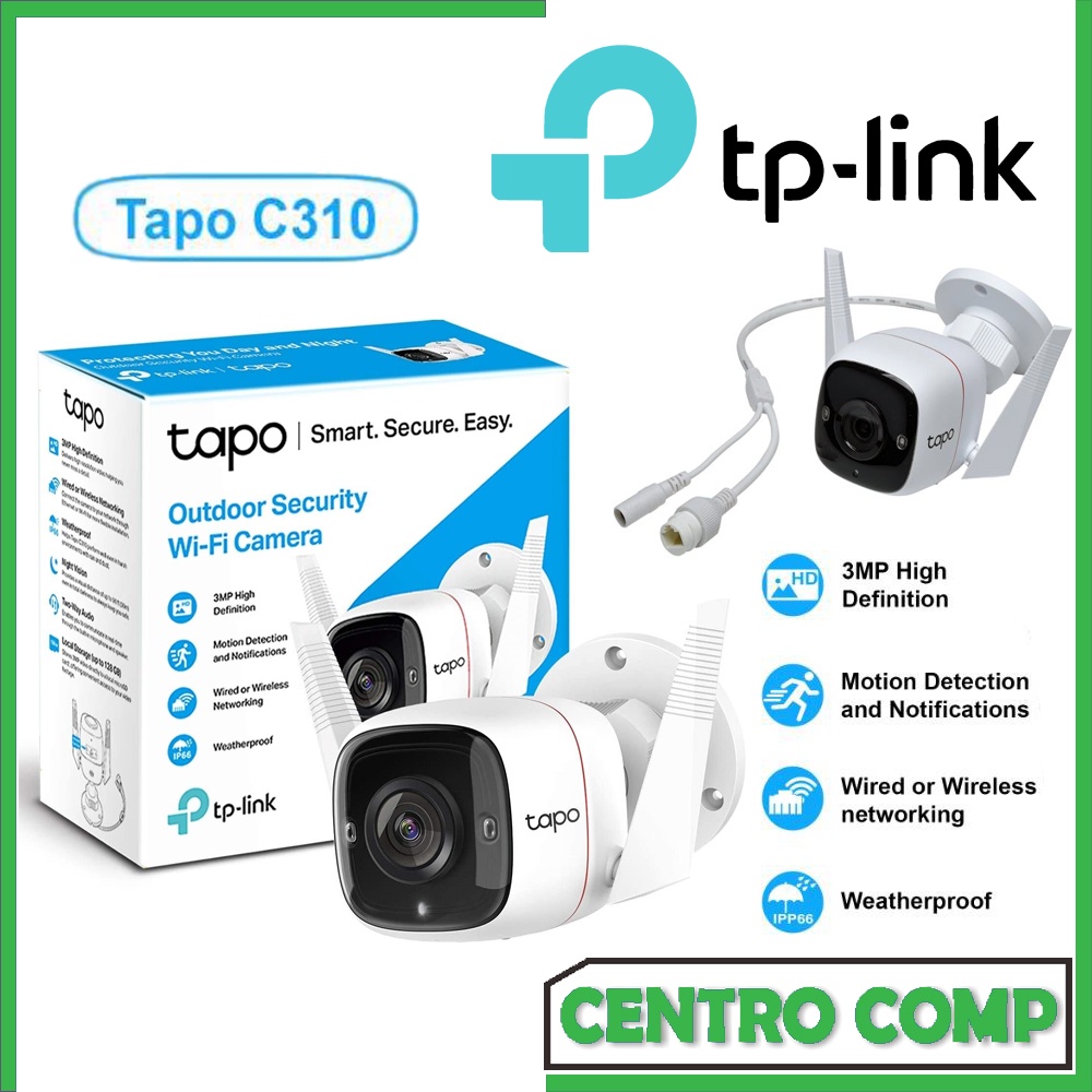 TP-LINK Cámara de seguridad Vídeo de ultra alta definición TAPO-C310 3 MP  Alarma de