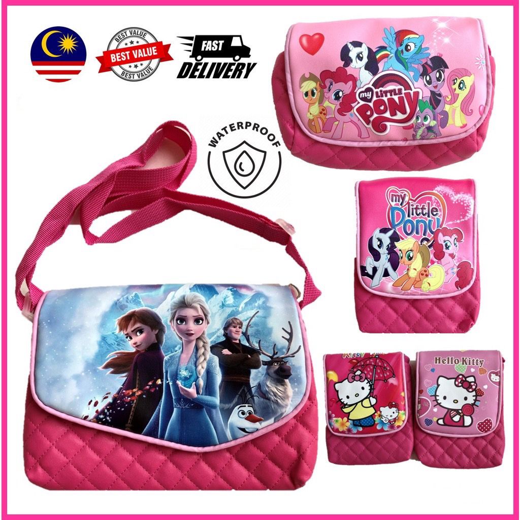 Bolso Banano Para Niños Beg Budak Dibujos Animados Kid De Hombro Rosa ...