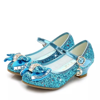 Zapatos Frozen Para Ni as Princesa Elsaa Tacones Glitter Shopee