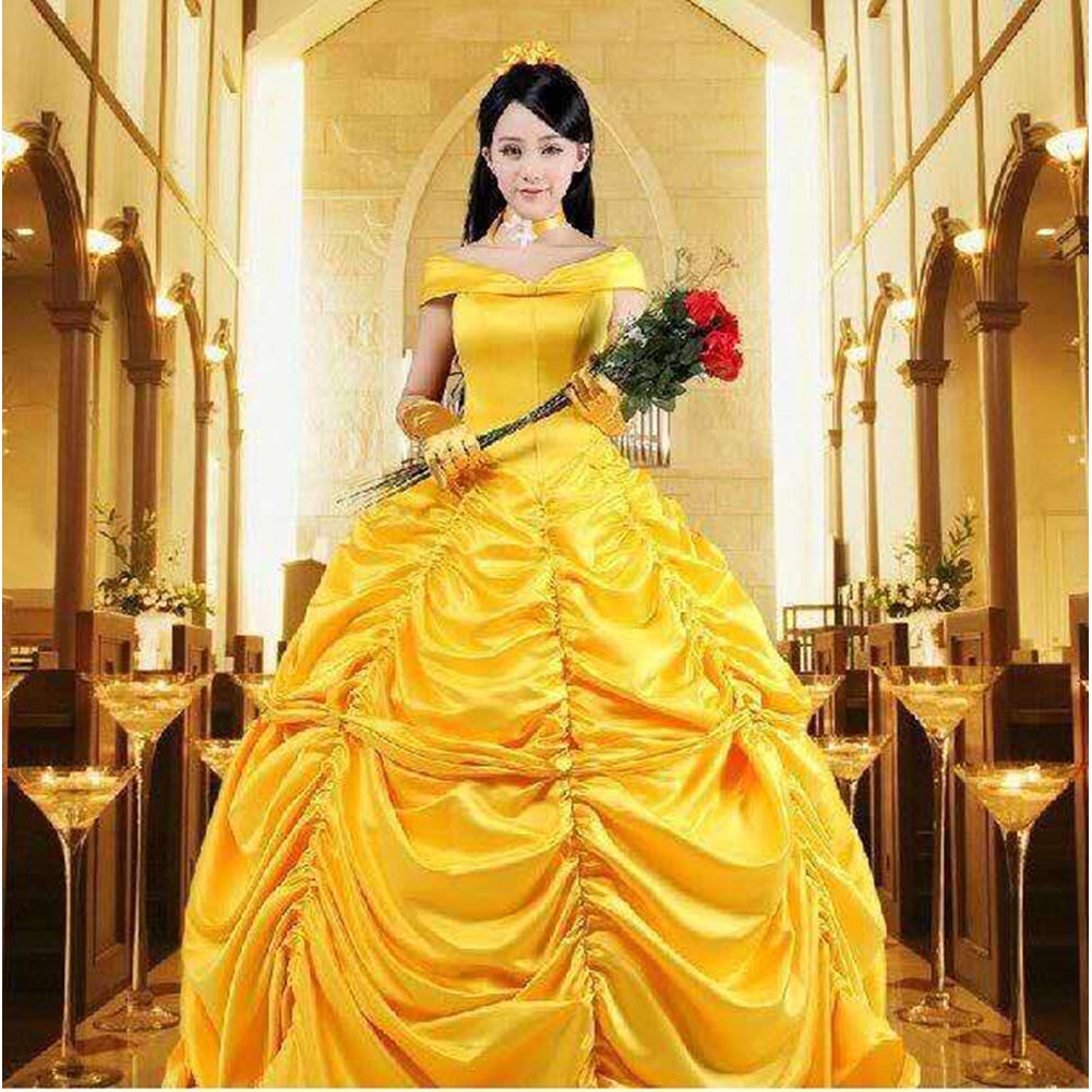 Centímetro Gran Barrera de Coral dígito disfraz de cosplay mujer disfraz de princesa vestido de princesa satén  amarillo | Shopee Chile