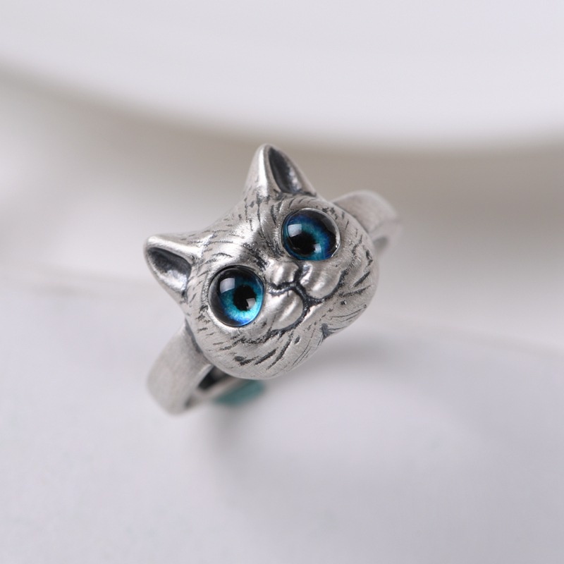 Anillo De Animales De Plata 925 Abierto Ajustable Anillos Hombres