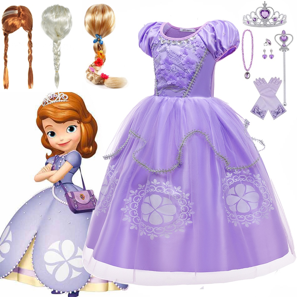 Vestido roxo best sale de princesa